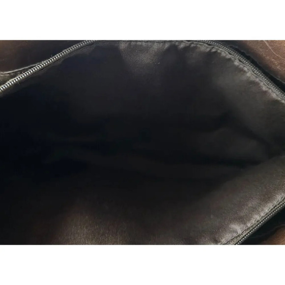 LEVENGER BRIEFCASE SHOULDER WORK TOTE BAG 3 COMPARTMENTS Creme/Tan LEATHER - Picture 14 of 14